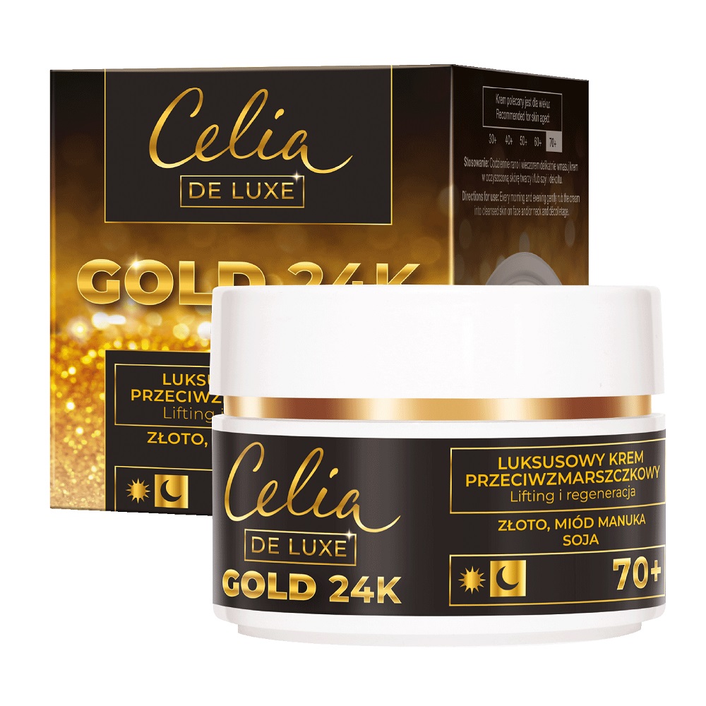 De Luxe Gold 24K 70+ luksusowy krem przeciwzmarszczkowy na noc 50ml