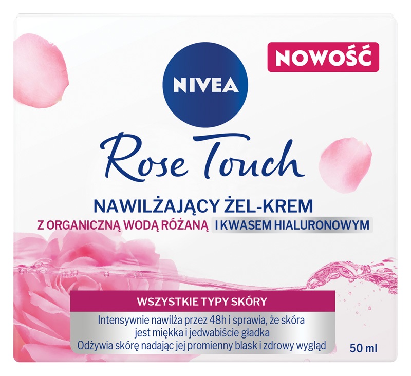 Rose Touch nawilżający żel-krem z organiczną wodą różaną i kwasem hialuronowym 50ml