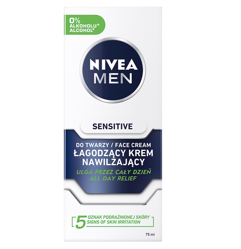 Men Sensitive łagodzący krem nawilżający do twarzy 75ml