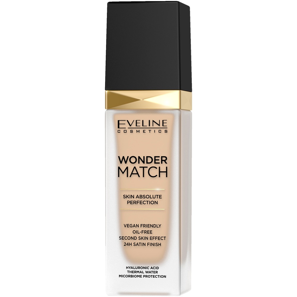 Eveline Cosmetics Wonder Match długotrwały podkład w płynie z kwasem hialuronowym odcień 10 Light Vanilla 30 ml