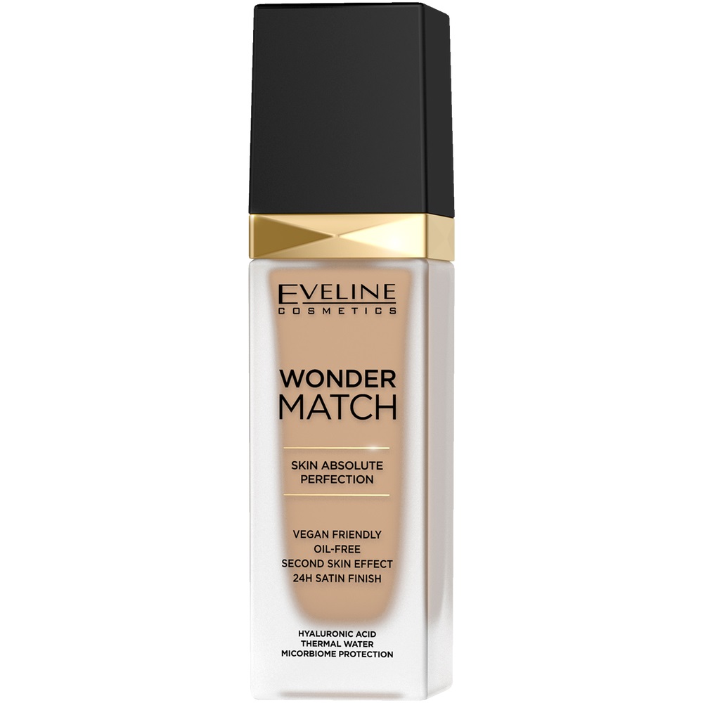 Eveline Cosmetics Wonder Match długotrwały podkład w płynie z kwasem hialuronowym odcień 30 Cool Beige 30 ml