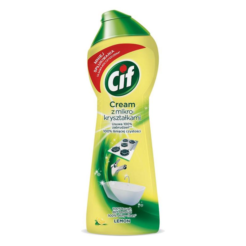 Cream Lemon mleczko z mikrokryształkami do czyszczenia powierzchni 300g Cream Lemon mleczko z mikrokryształkami do czyszczenia powierzchni 300g