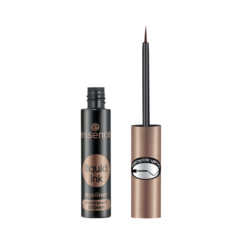 Essence Liquid Ink eyeliner do oczu odcień 02 Ash Brown 3 ml
