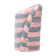 Ręcznik do włosów z mikrofibry Różowo-Szary