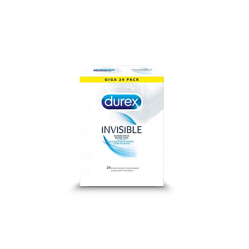 Durex prezerwatywy Invisible dla większej bliskości 24 szt cienkie Durex prezerwatywy Invisible dla większej bliskości 24 szt cienkie