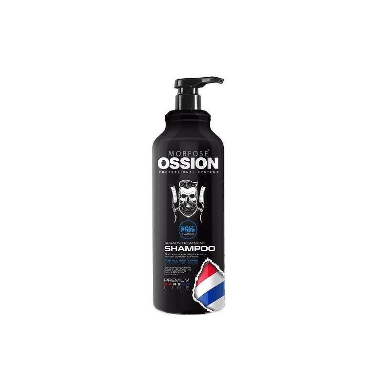 Ossion Premium Barber Keratin Treatment Shampoo szampon do wszystkich rodzajów włosów bez soli 1000ml