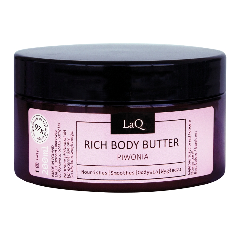 Rich Body Butter bogate masło do ciała Kocica Piwonia 200ml