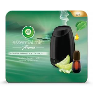 Essential Mist Aroma automatyczny odświeżacz powietrza + odprężający wkład o zapachu ogórka i melona miodowego 20ml