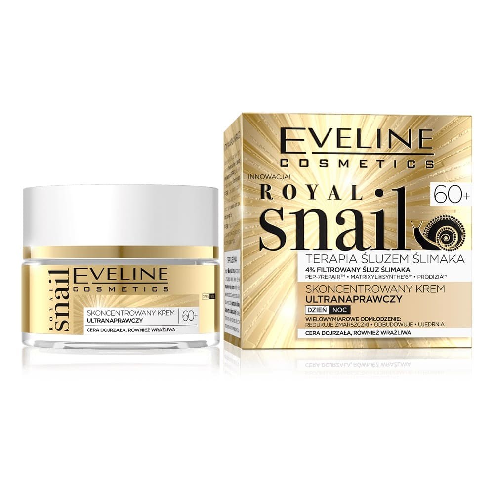 Royal Snail 60+ terapia śluzem ślimaka skoncentrowany krem ultranaprawczy na dzień i na noc 50ml