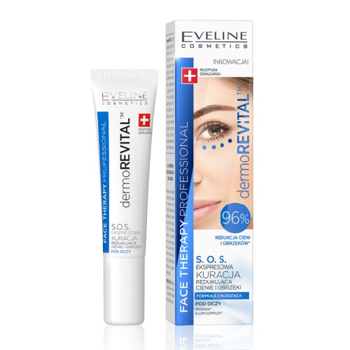 Eveline Face Therapy DermoRevital S.O.S. Express Treatment rozjaśniający krem pod oczy przeciw niedoskonałościom skóry 15 ml
