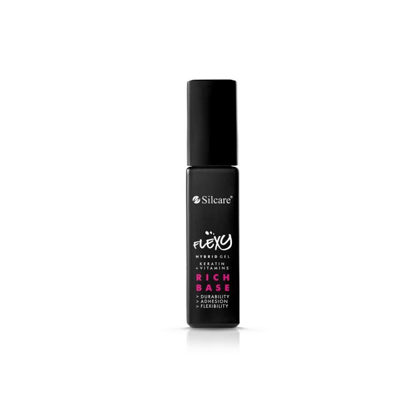 Flexy Hybrid Gel Keratin & Vitamins Rich Base bezbarwna baza pod lakier hybrydowy 9g Flexy Hybrid Gel Keratin & Vitamins Rich Base bezbarwna baza pod lakier hybrydowy 9g