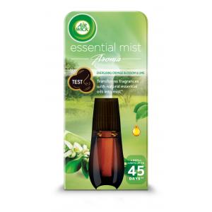 Essential Mist Aroma energetyzujący wkład do automatycznego odświeżacza o zapachu limonki i pomarańczy 20ml