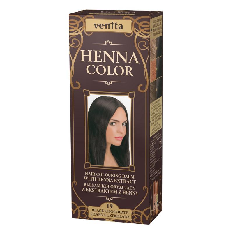 Henna Color balsam koloryzujący z ekstraktem z henny 19 Czarna Czekolada 75ml