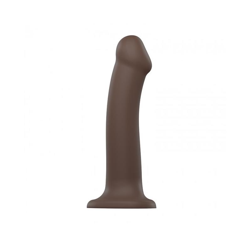 Silicone Bendable Dildo Double Density Chocolate L