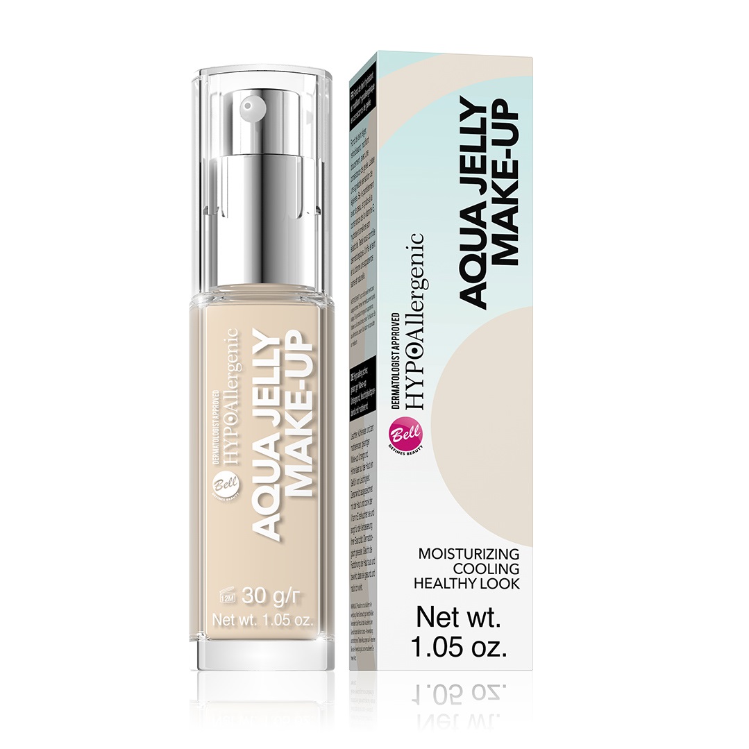 Bell HYPOAllergenic Aqua Jelly Make-up Podkład w płynie 30 g Nr. 02 - Light Sandbeige