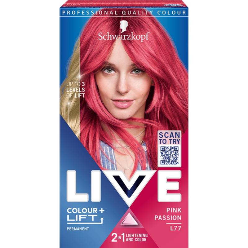 Live Colour + Lift rozjaśniająca i koloryzująca farba do włosów L77 Pink Passion