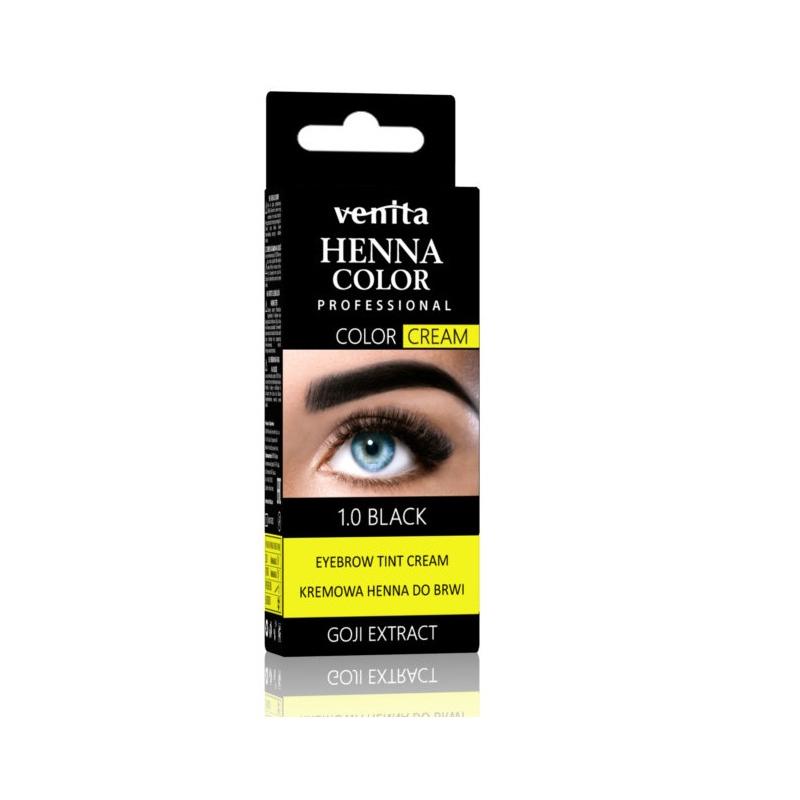 Professional Henna Color Cream henna do brwi w kremie 1.0 Black 30g